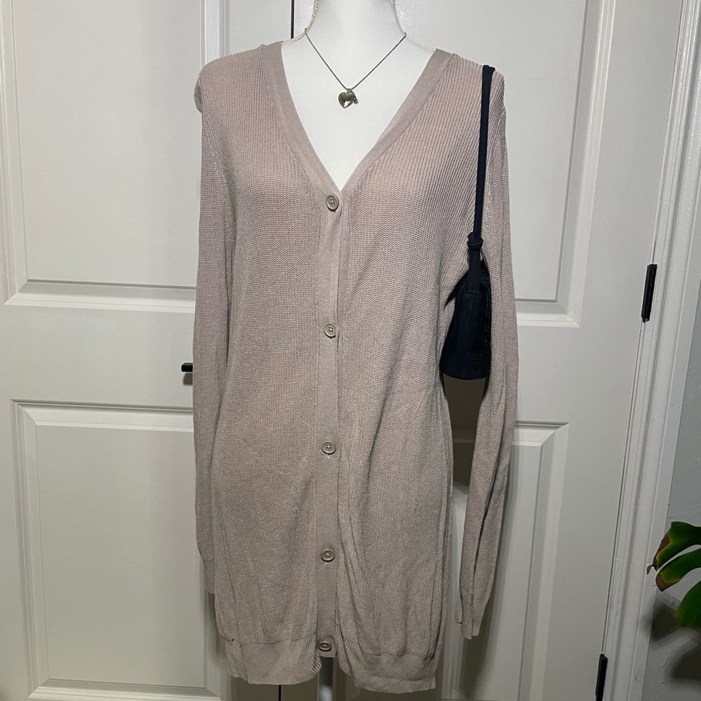 Cyrus Women's Beige Dress/Cardigan